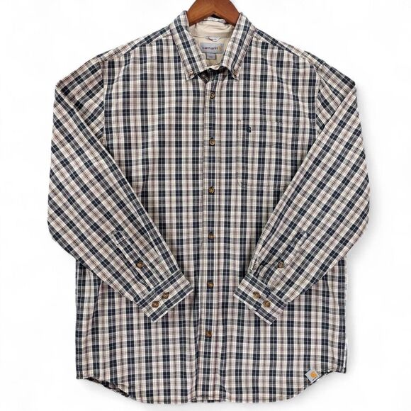 Carhartt Other - Carhartt Mens L Plaid Work Shirt Long Sleeve Button Down Cotton Outdoor
